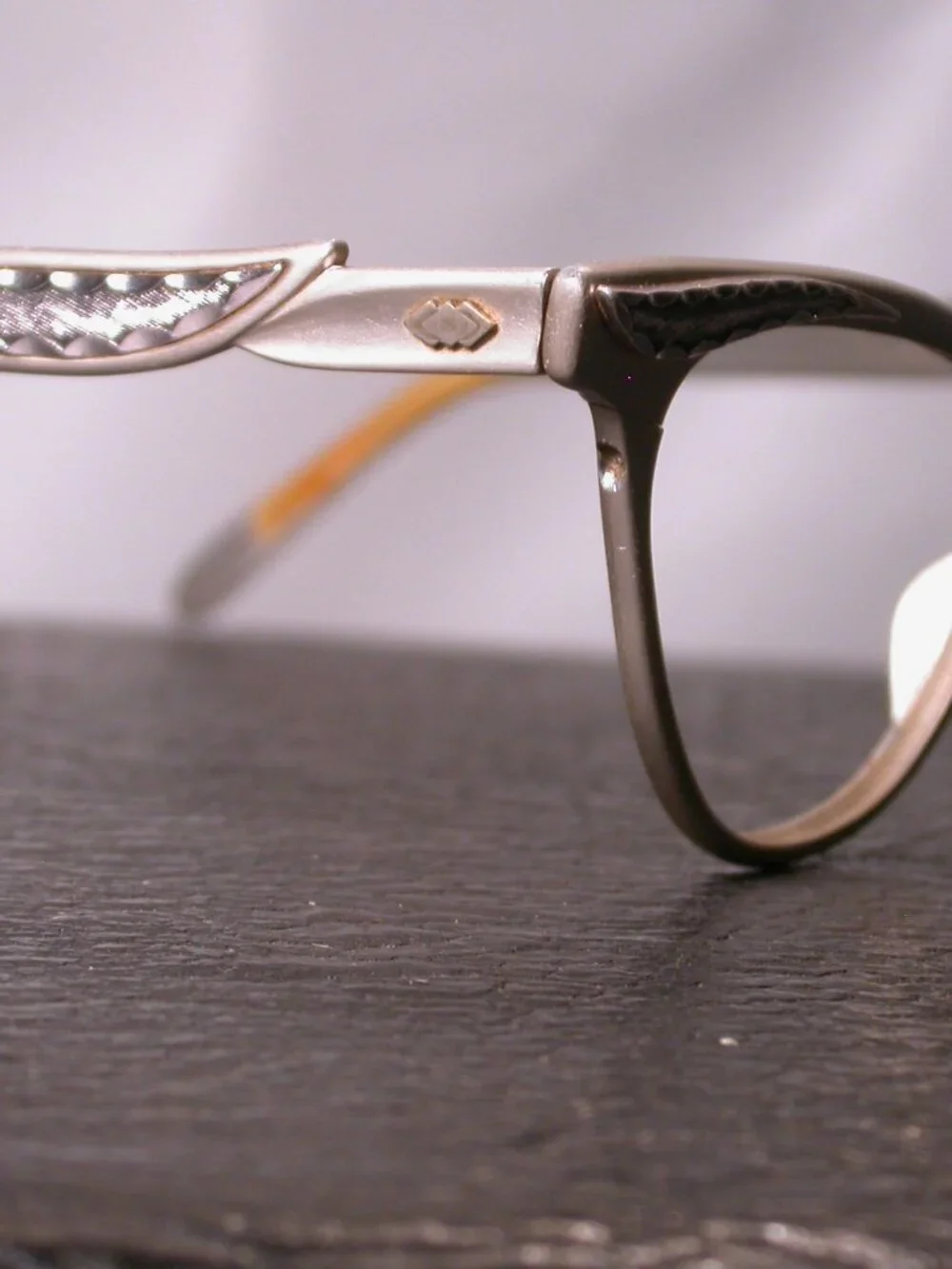 Vintage Liberty Fancy Aluminium Cat Eye Eyeglasses Frames Made In USA